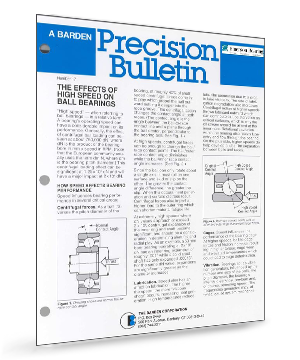 Effects of High Speed on Bearings